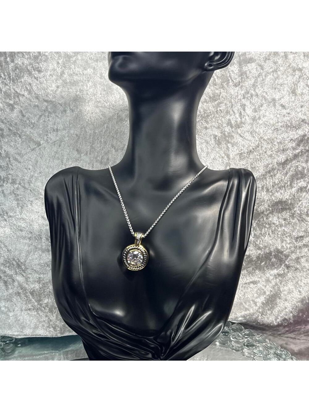 Silver and Gold Plated Coin Necklace